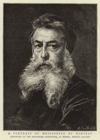 Un retrato de Meissonier por él mismo de Jean Louis Ernest Meissonier